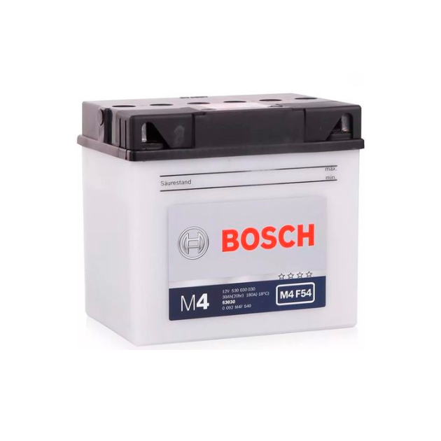 Аккумулятор M4 F54 12v 30ah 300a 186x130x171 BOSCH 0092m4f540