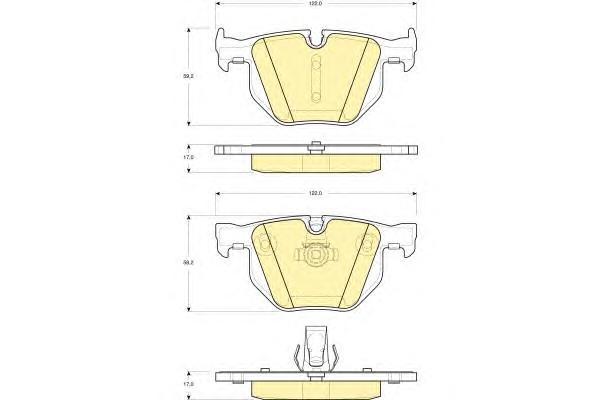 

Комплект тормозных колодок Girling 6115602