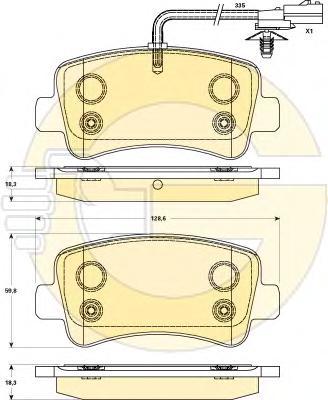 

Комплект тормозных колодок Girling 6119031