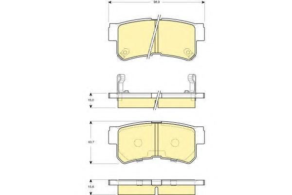 

Комплект тормозных колодок Girling 6132589