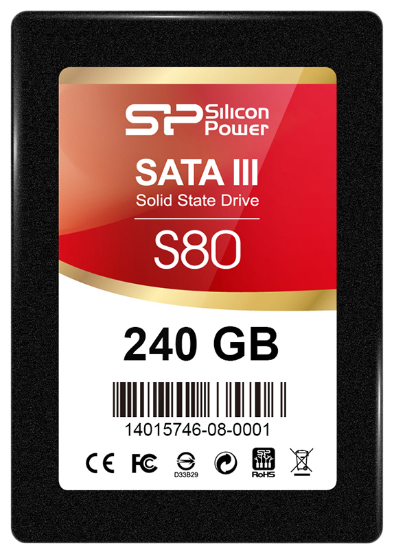 

SSD диск Silicon Power Slim S80 240ГБ (SP240GBSS3S80S25), Slim S80