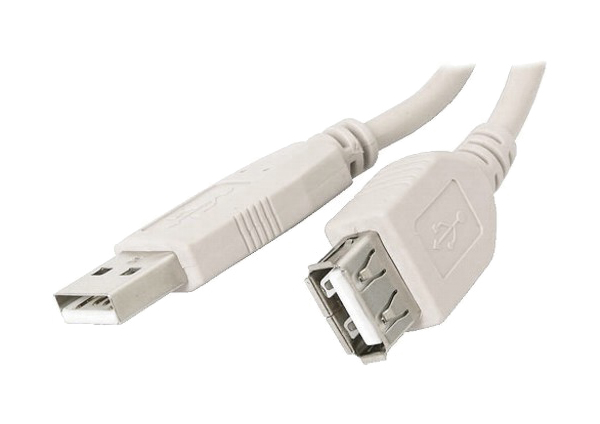 фото Кабель atcom usb a-usb a, m-f 5м white (at4717)