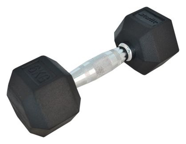 фото Гантель обрезиненная starfit db-301 6 кг