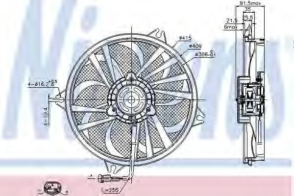 

Вентилятор радиатора Nissens 85605