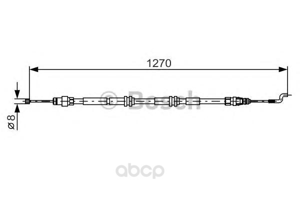 фото Трос cтояночного тормоза bosch 1987482014