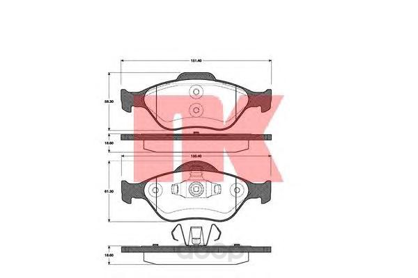 

Тормозные колодки Nk 222557