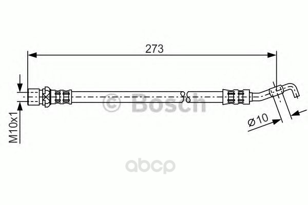 фото Шланг тормозной системы bosch 1987476212 задний