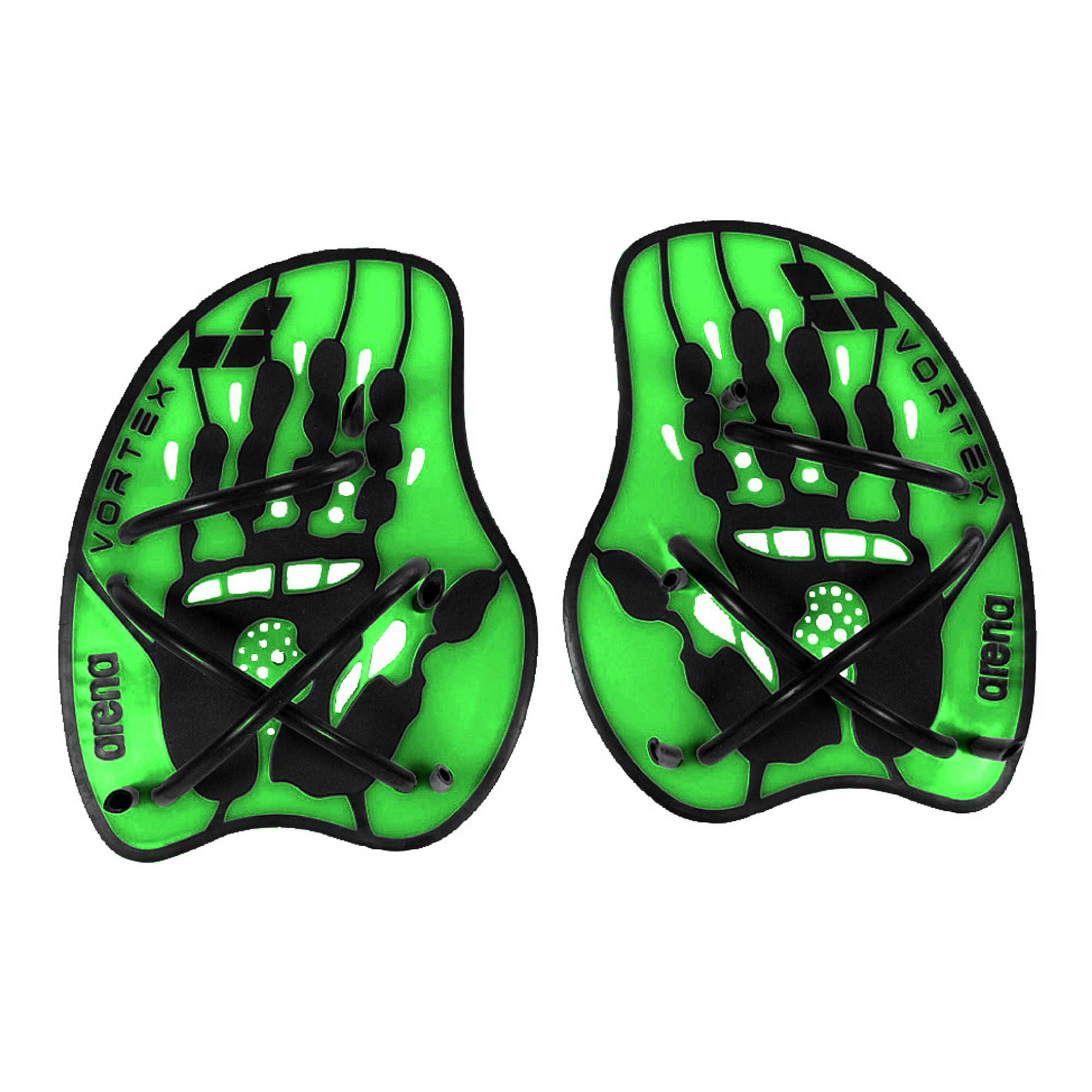 Лопатки для плавания Arena Vortex Evolution Hand Paddle 95232 зеленые (65) L
