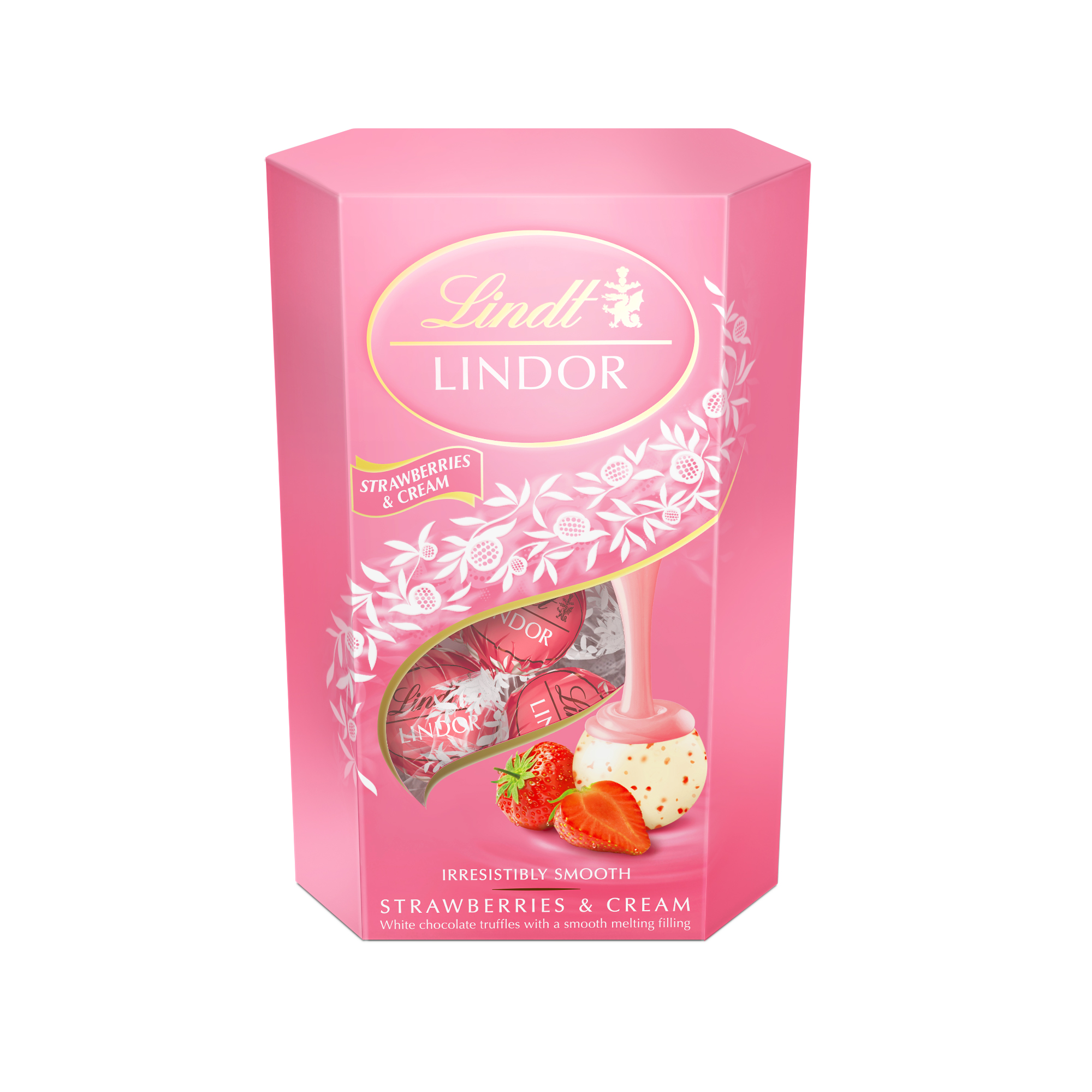 

Конфеты Lindt lindor из белого шоколада с клубникой и сливками 200 г