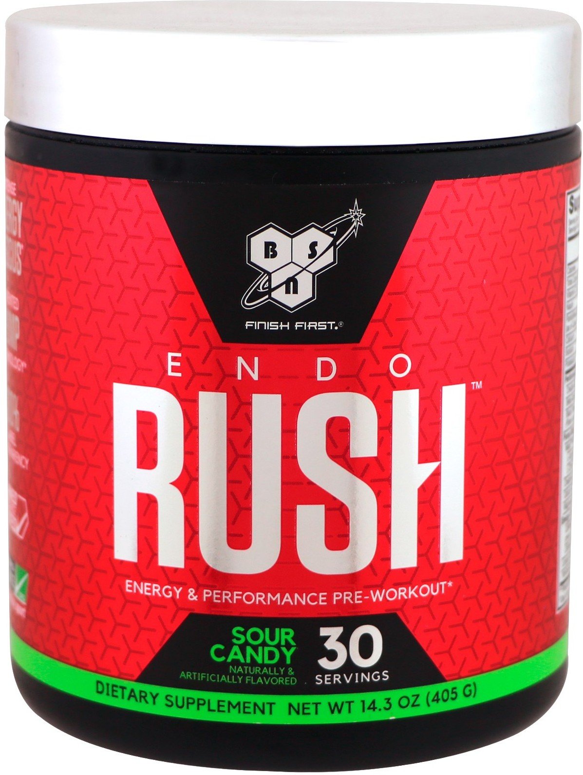 фото Предтренировочный комплекс bsn endorush 390 г, sour candy