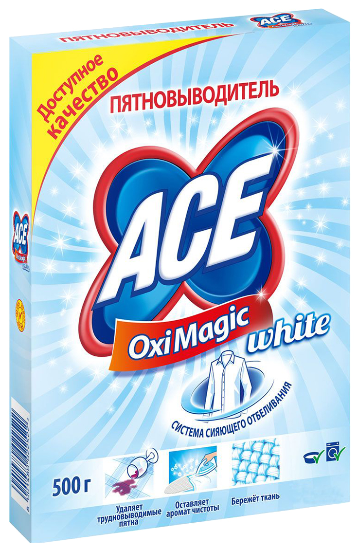 фото Пятновыводитель ace oxi magic white для белого белья 500 г