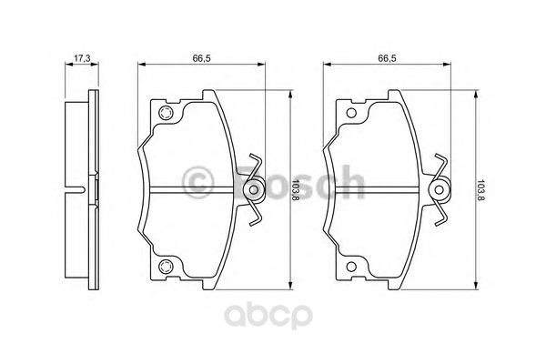 

Тормозные колодки Bosch дисковые 986468380