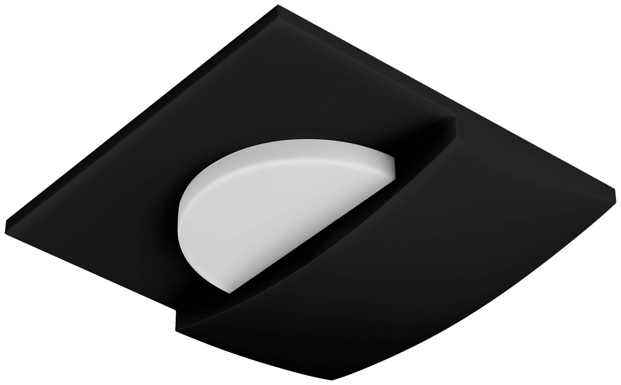 фото Встраиваемый точечный светодиодный светильник lightstar lumina quad 212167 черный