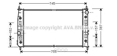 

Радиатор охлаждения двигателя Ava CR2054