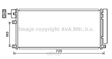 

Pадиатор кондиционера Chevrolet Tracker, Trax, Opel Mokka 12 Ava OL5634D