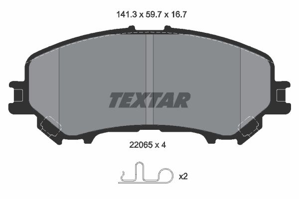 фото Комплект тормозных дисковых колодок textar 2206503