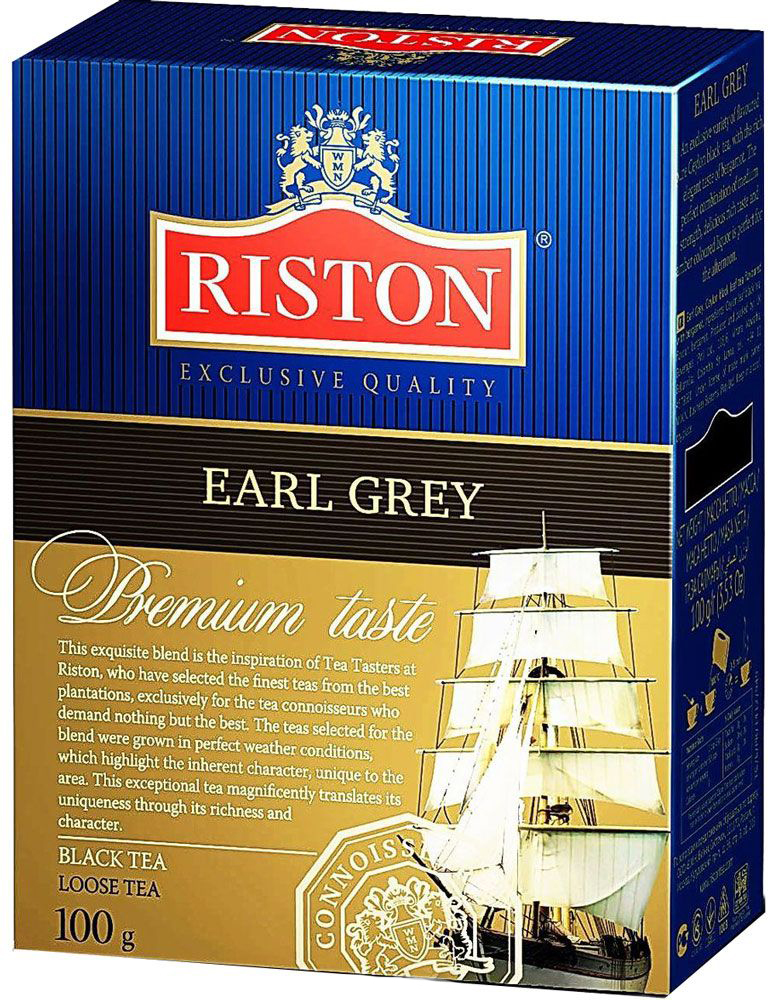 Чай Riston earl grey черный 100 г