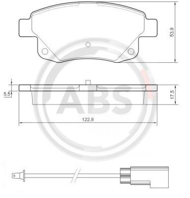 

Тормозные колодки дисковые ABS 37560