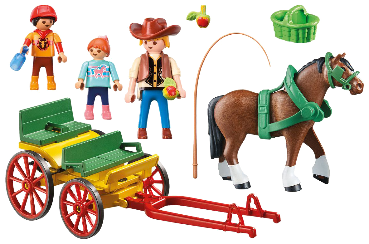 фото Игровой набор playmobil гужевая повозка