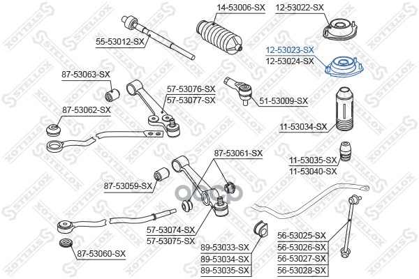 

Опора амортизатора Stellox 1253023SX