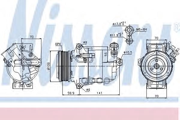 фото Компрессор кондиционера nissens 89041