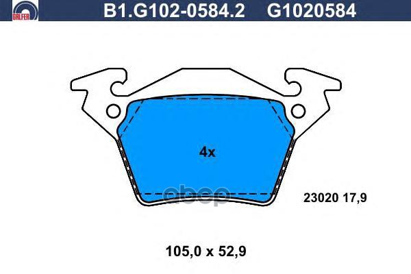 

Комплект тормозных колодок GALFER B1G10205842