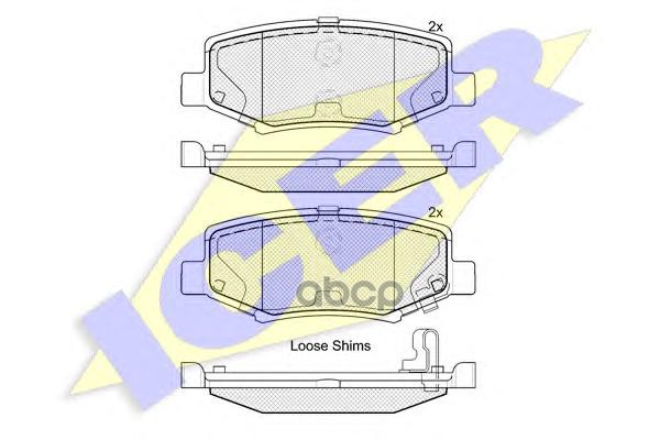 

Комплект тормозных колодок ICER 181909