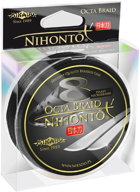 фото Леска плетеная mikado nihonto octa 0,12 мм, 150 м, 8,9 кг black