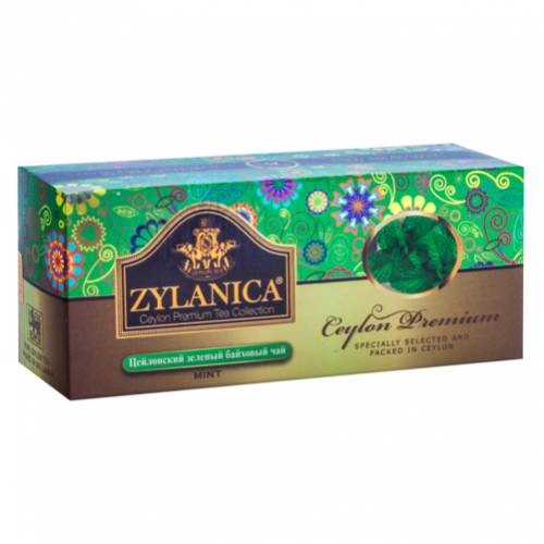 

Чай зеленый в пакетиках для чашки Zylanica ceylon premium collection 25*2 г