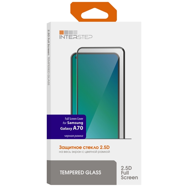 

Защитное стекло InterStep для Samsung Galaxy A70 Black (IS-TG-SAMA70FSB-UA3B201), FSC для Galaxy A70 Black