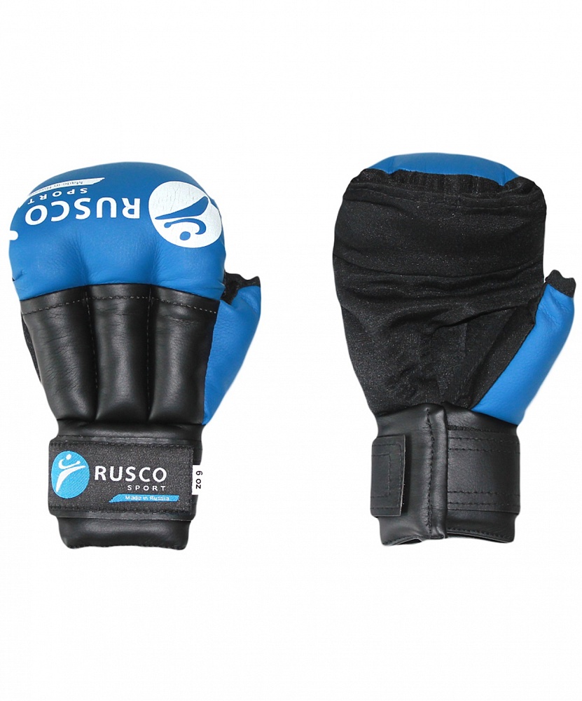 Перчатки для рукопашного боя Rusco Sport, к/з, синие (12)
