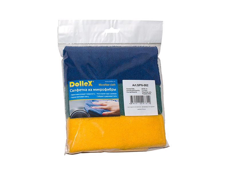 

Салфетки из микрофибры 30х30см 3шт. Dollex SPN-002