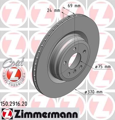 фото Тормозной диск zimmermann 150.2916.20