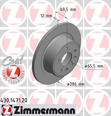 

Тормозной диск ZIMMERMANN 430.1471.20