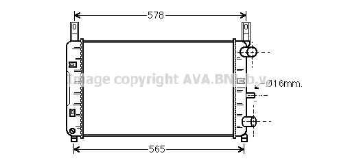 

Радиатор охлаждения двигателя AVA QUALITY COOLING FD2117