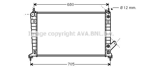 

Радиатор охлаждения двигателя AVA QUALITY COOLING SB2036