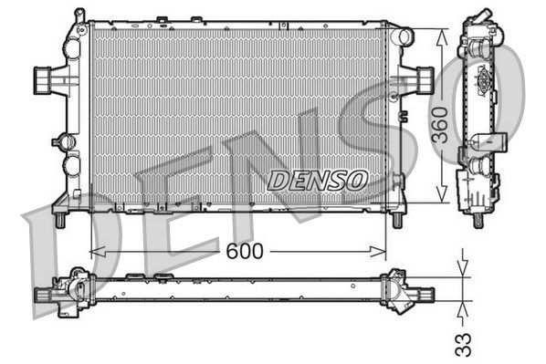 

Радиатор охлаждения двигателя DENSO DRM20018