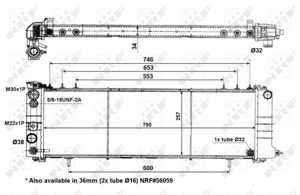 

Радиатор охлаждения двигателя NRF 50321