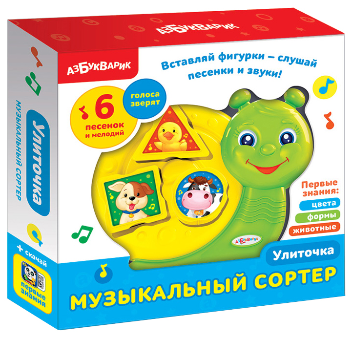 

Сортер Азбукварик Улиточка 28220-6, Разноцветный