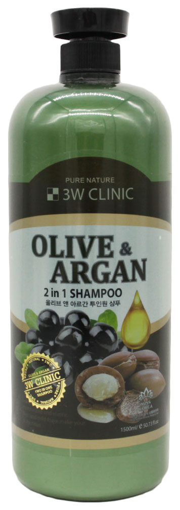 Купить Шампунь 3W Clinic Olive & Argan 1, 5 л