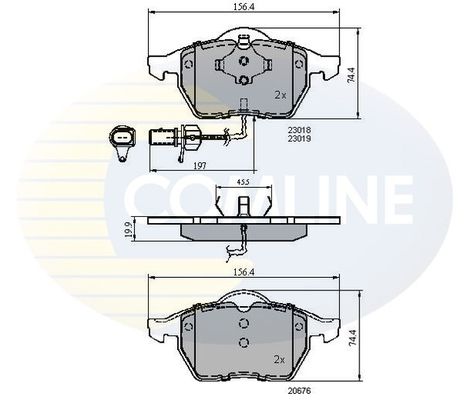 

Комплект тормозных колодок, дисковый тормоз COMLINE CBP11025