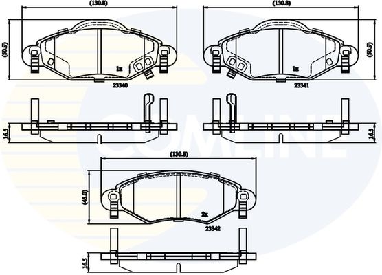 

Тормозные колодки COMLINE дисковые CBP31152