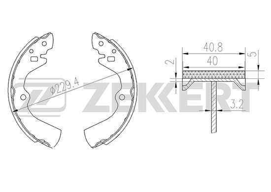 

Комплект тормозных колодок ZEKKERT BK-4141