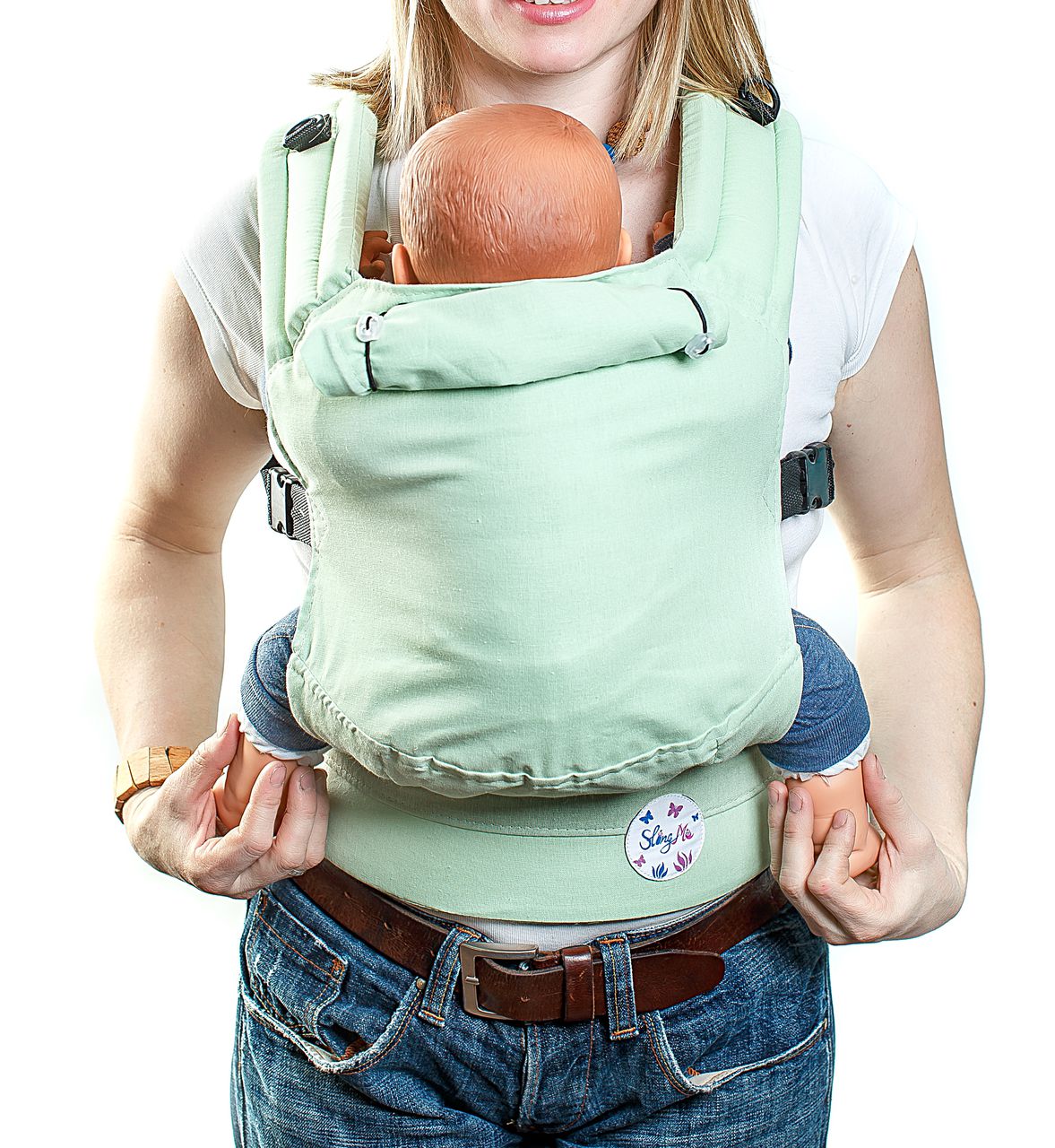 фото Эргономичный рюкзак slingme зелень комфорт