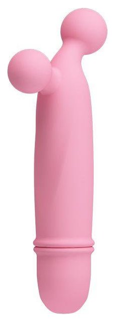 Нежно-розовый вибратор Goddard со стимулирующими шариками 11,8 см