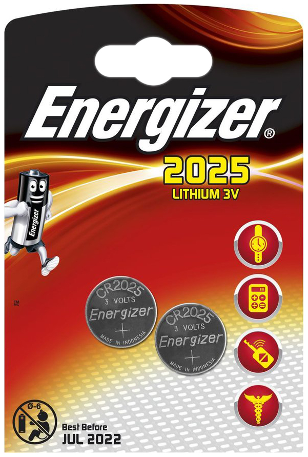 Батарейка Energizer CR2025 2 шт