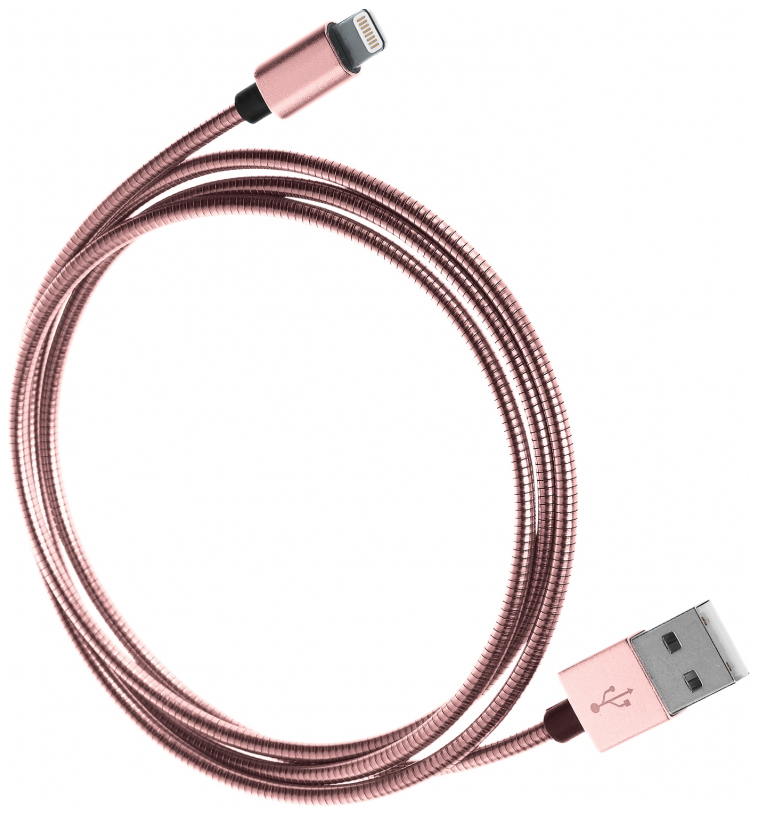 Кабель QUMO 21717 Lightning 1м Rose