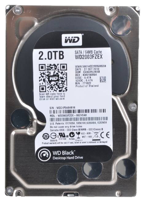 фото Внутренний жесткий диск western digital black 2tb (wd2003fzex)