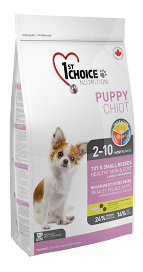 фото Сухой корм для щенков 1st choice puppy toy&small breeds healthy skin&coat, ягненок 2,72кг