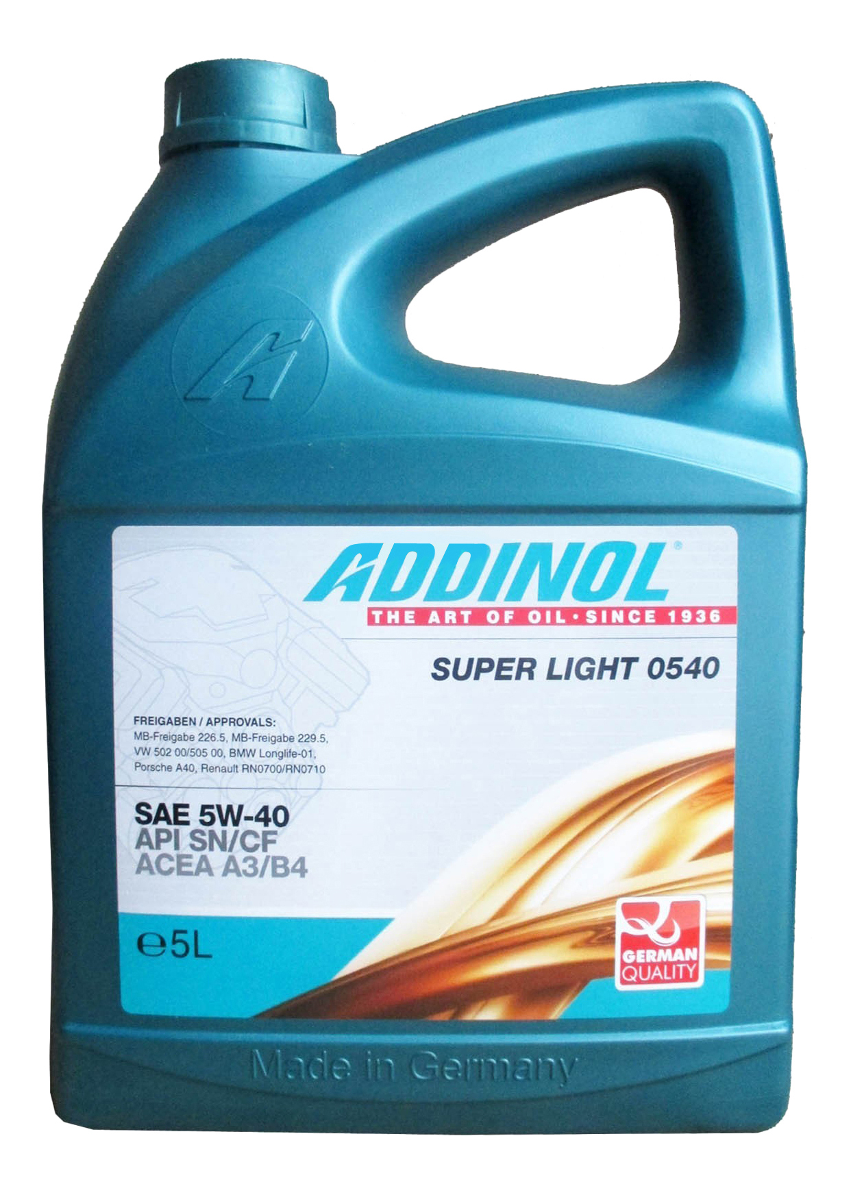 

Моторное масло Addinol Super Light 5W40 5 л, Super Light